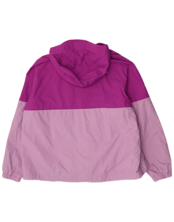 Damska kurtka przeciwdeszczowa z kapturem The North Face UK 20 2XL Fioletowy nylon z blokami kolorów