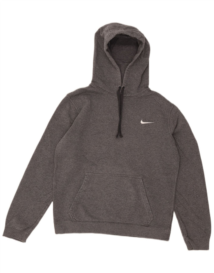 Męski sweter z kapturem Nike, mały, szary, z bawełny w cętki