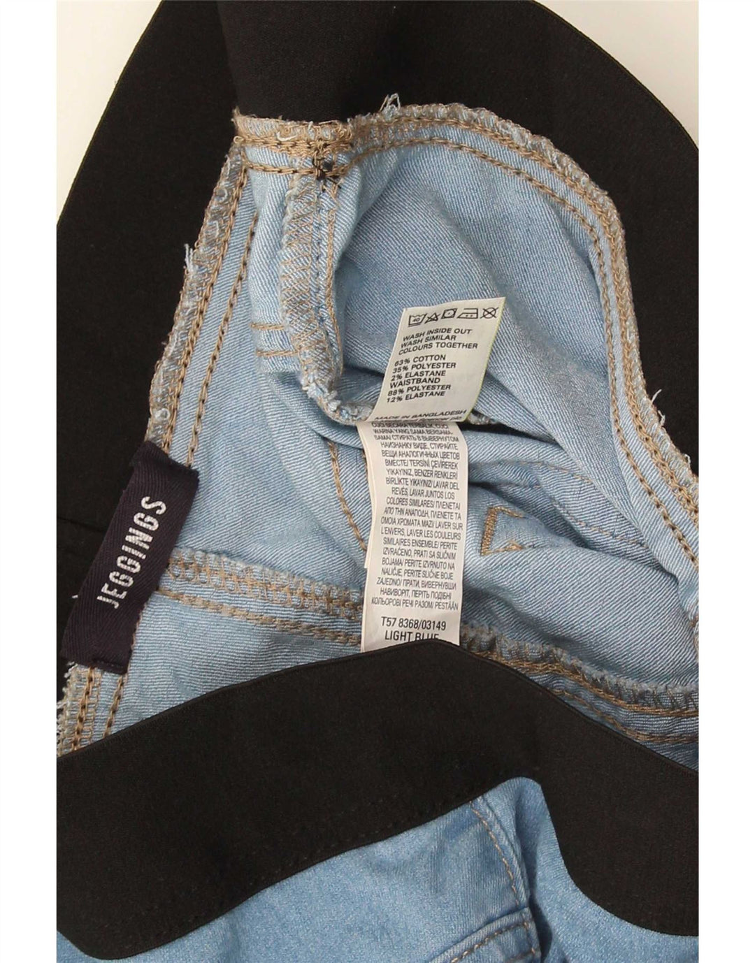 Marks & Spencer Damskie jeansy Jegging UK 12 Medium W30 L26 Niebieskie bloki kolorów
