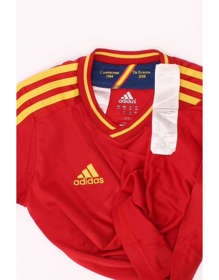 Chłopięca koszulka Adidas Climacool Top 7-8 lat z poliestru w czerwone paski