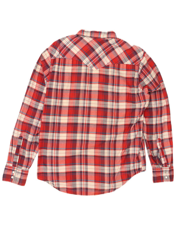 Męska koszula flanelowa LEVI'S, duża, bawełniana w czerwoną kratę