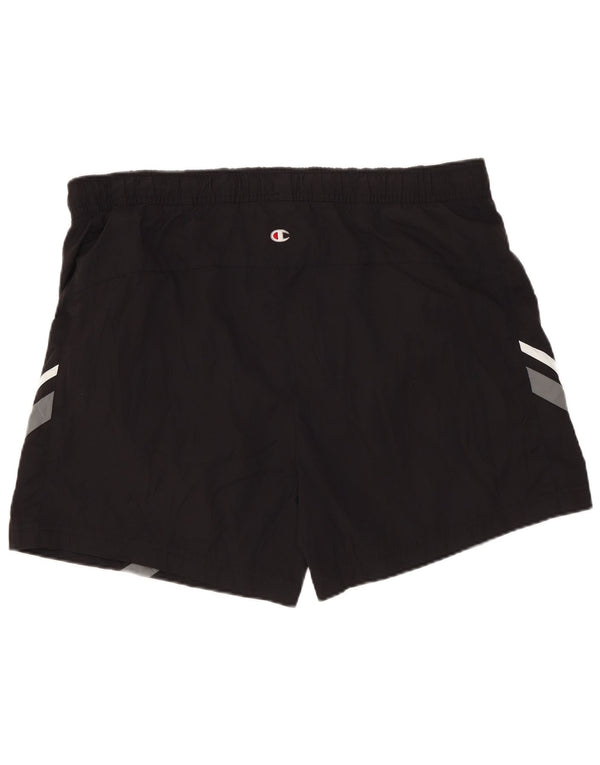 CHAMPION Mens Swimming Shorts Large  Black Colourblock Polyester