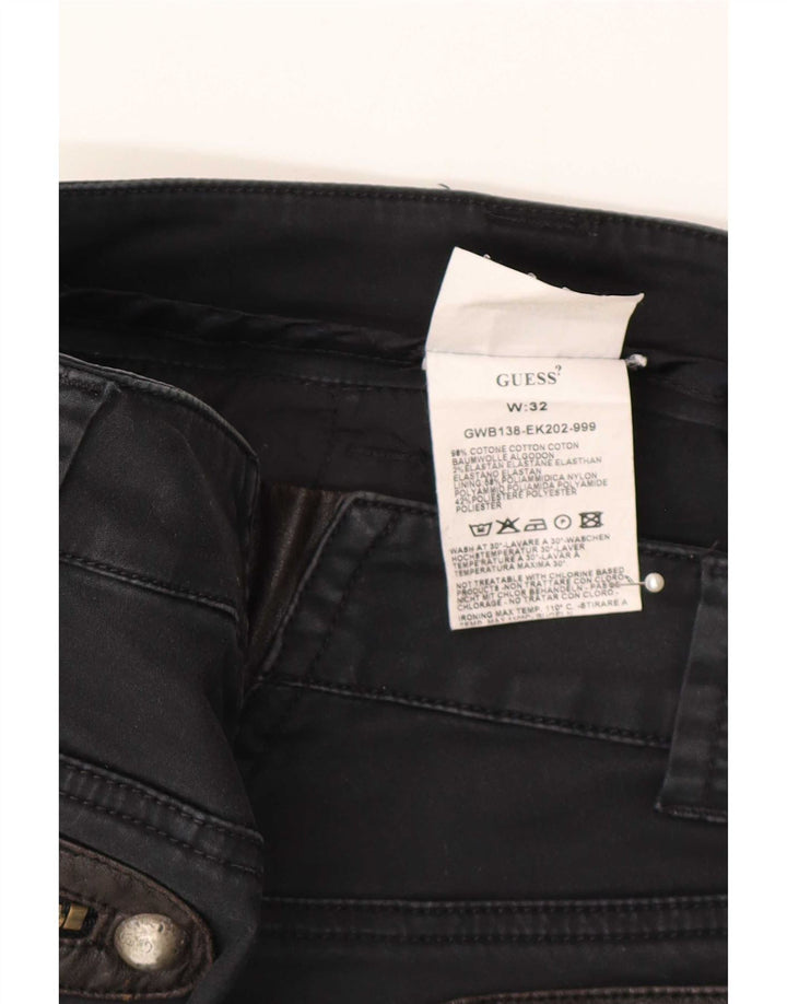Damskie spodnie Capri Guess W32, duże, czarne, bawełniane