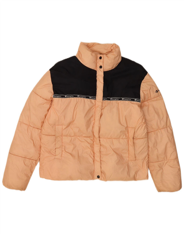 Damska kurtka Champion Graphic Padded Jacket UK 14 w kolorze średniej pomarańczy