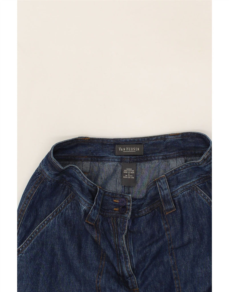 VAN HEUSEN Womens Denim Skirt US 4 Small W26  Blue Cotton Vintage Van Heusen and Second-Hand Van Heusen from Messina Hembry 
