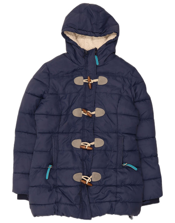 Damska kurtka Superdry z kapturem Sherpa Padded Jacket UK 18 XL Granatowy poliester
