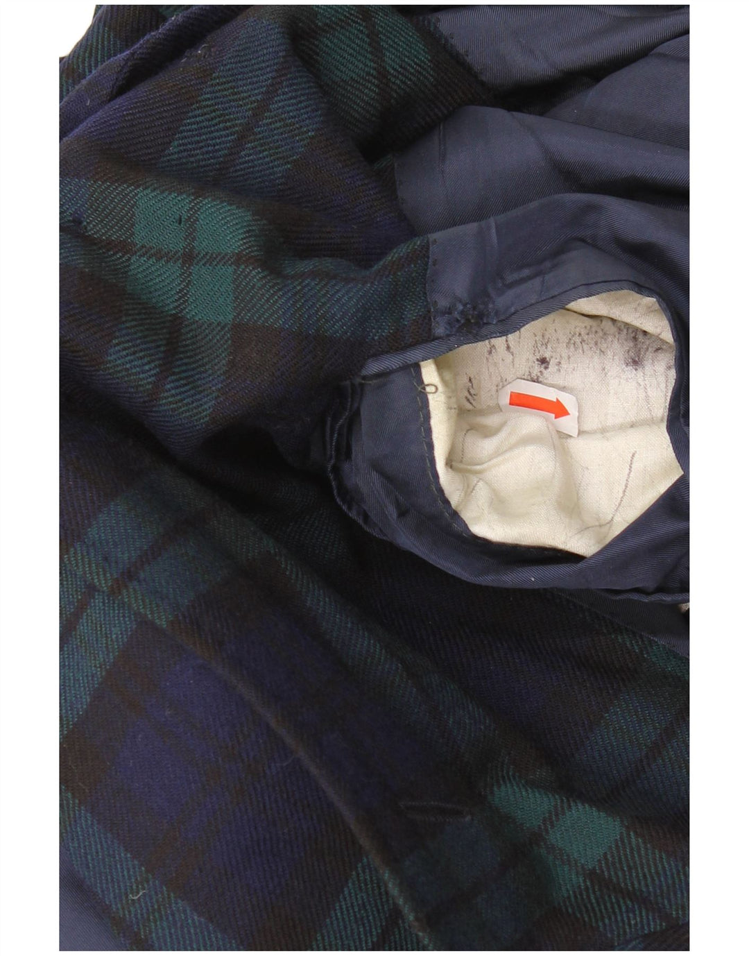 AQUASCUTUM Męska marynarka zapinana na 3 guziki UK 40 w dużą granatową kratkę