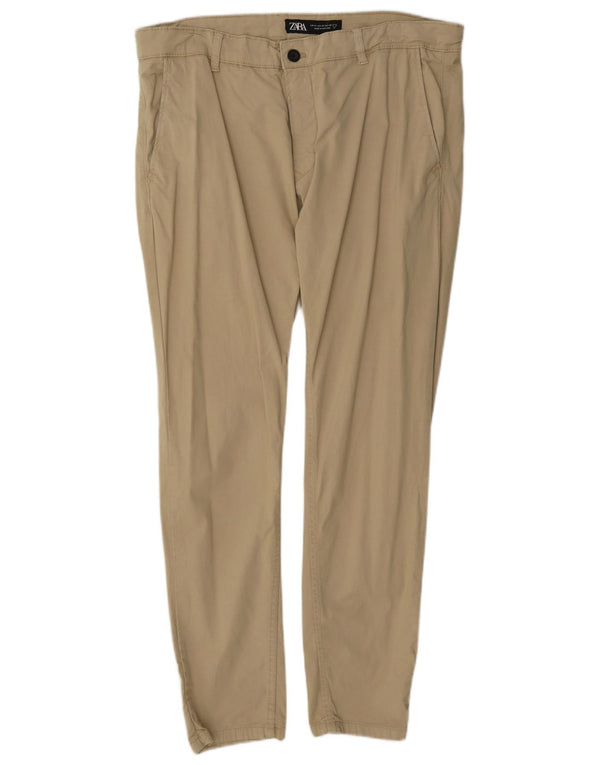 Spodnie męskie Zara Slim Chino EU 46 XL W36 L30 Beżowe