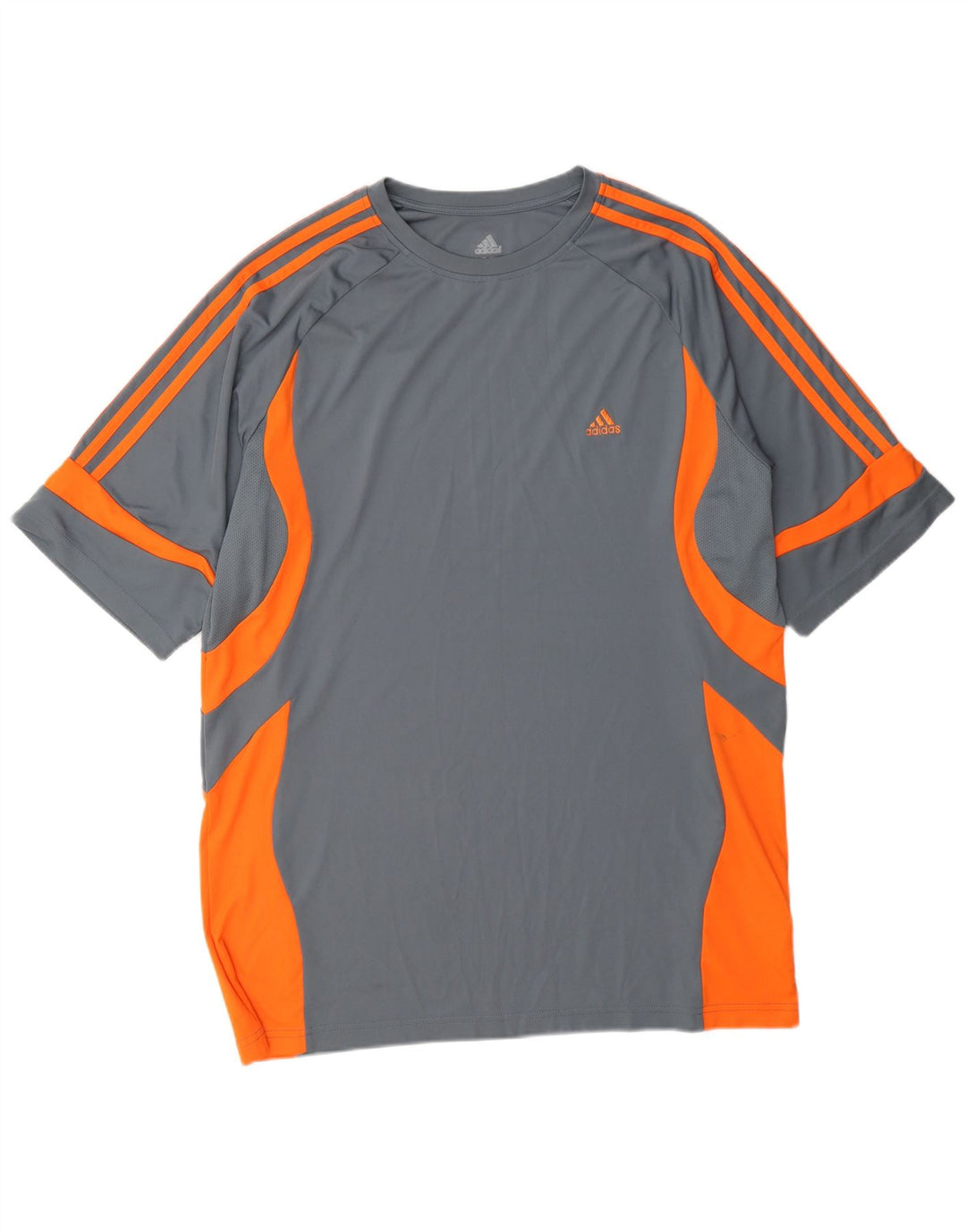 Adidas Męska koszulka Climacool Top XL Szary poliester z blokami kolorów