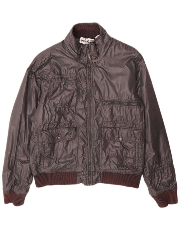 Męska kurtka bomberka Woolrich Penn-Rich UK 42 XL, szary nylon
