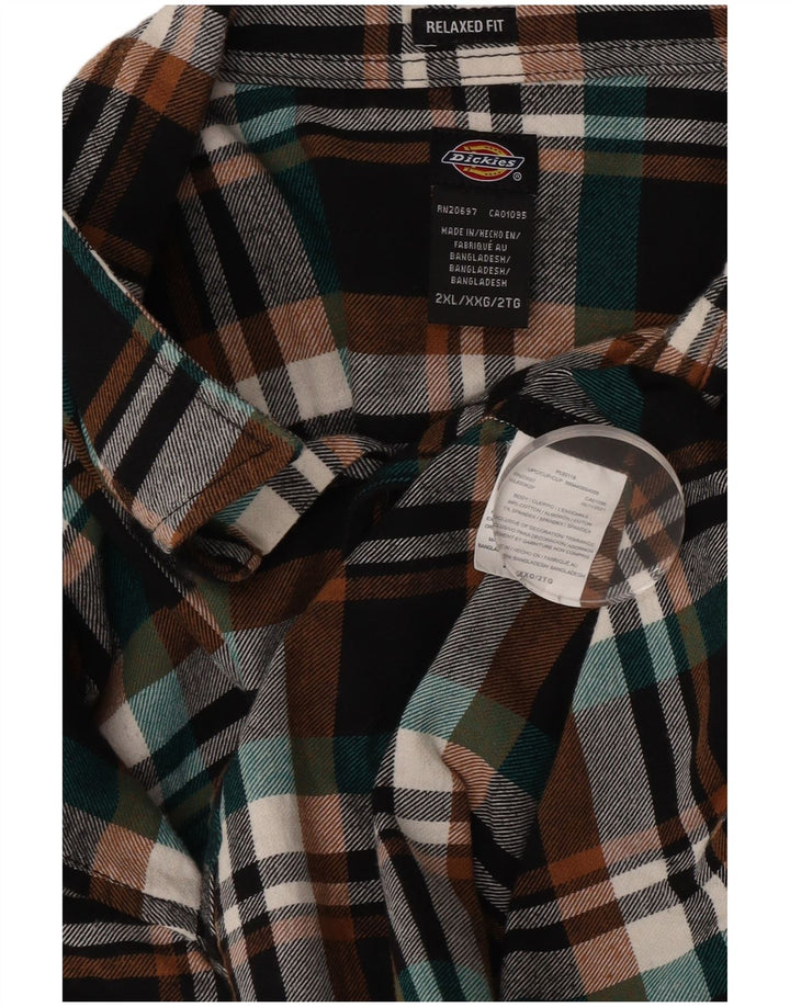 Męska koszula flanelowa DICKIES 2XL, wielobarwna, bawełniana krata