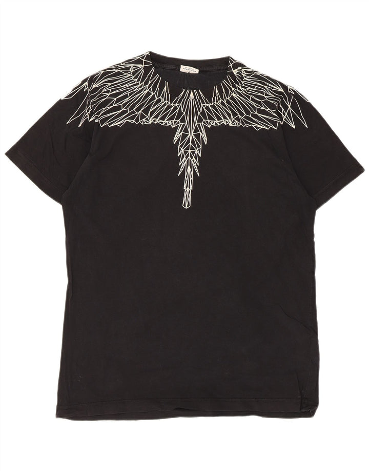 Męska koszulka z grafiką Marcelo Burlon, średnia, czarna bawełna