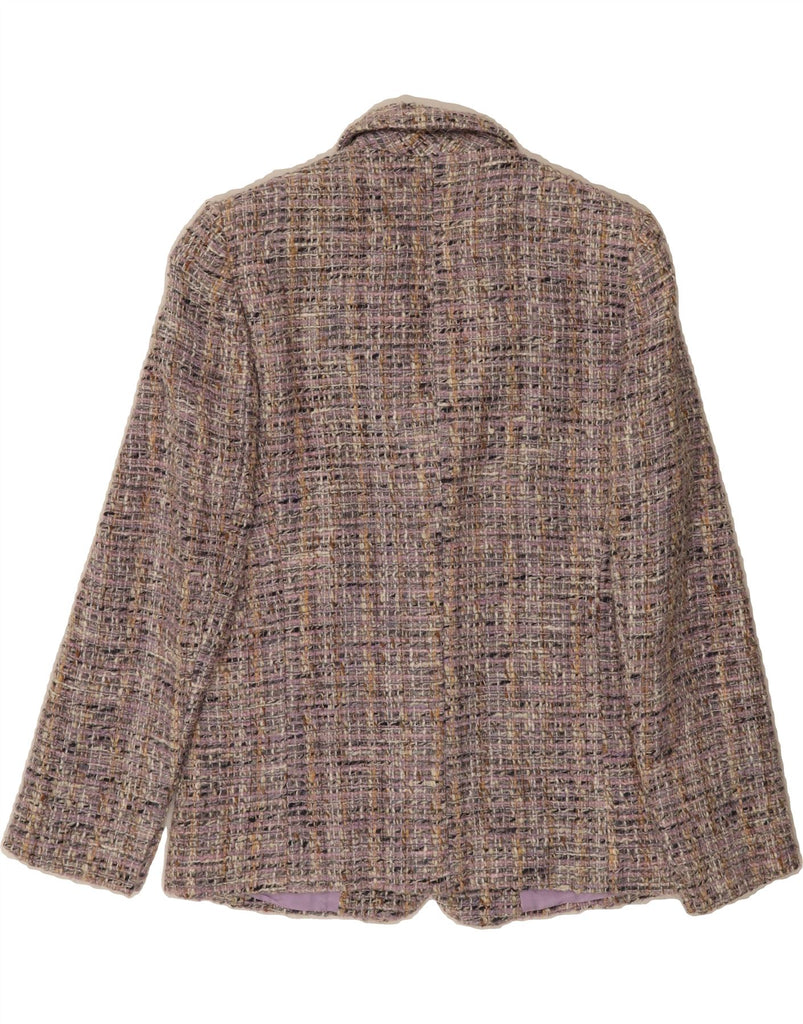 BASLER Womens 3 Button Blazer Jacket EU 38 Medium Purple Flecked Wool Vintage Basler and Second-Hand Basler from Messina Hembry 