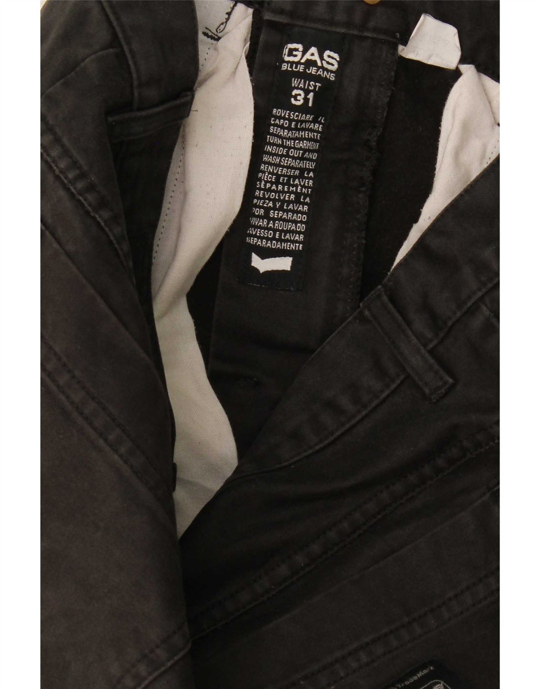 Męskie spodnie typu bootcut Gas W31 L32 czarne