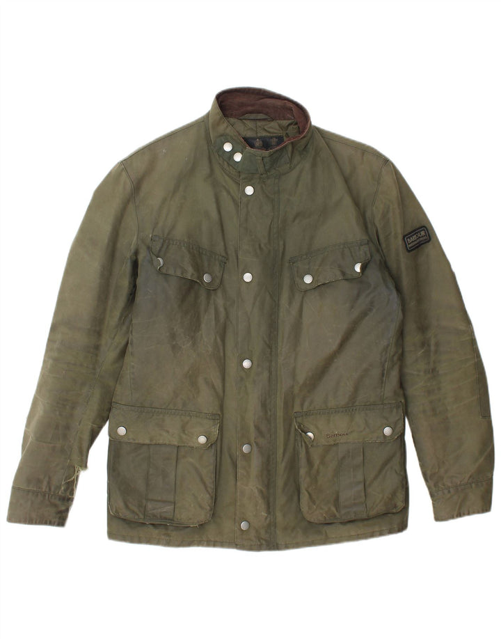 Męska kurtka z woskowanej bawełny Barbour UK 36 Small, zielona bawełna