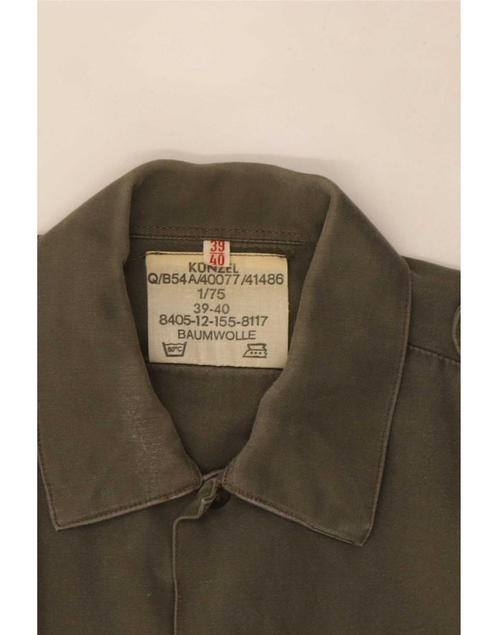 Męska koszula wojskowa w stylu vintage, rozmiar 39/40, średni khaki