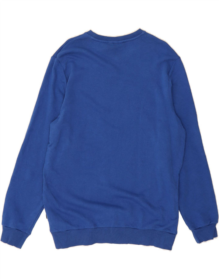 PUMA Mens Graphic Sweatshirt Jumper Large Blue Cotton Vintage Puma and Second-Hand Puma from Messina Hembry 