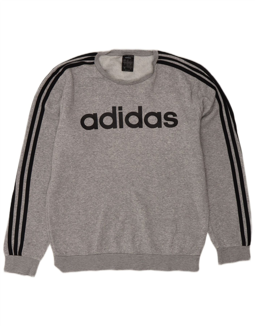 Męska bluza Adidas z grafiką, mała, szara, nakrapiana bawełna