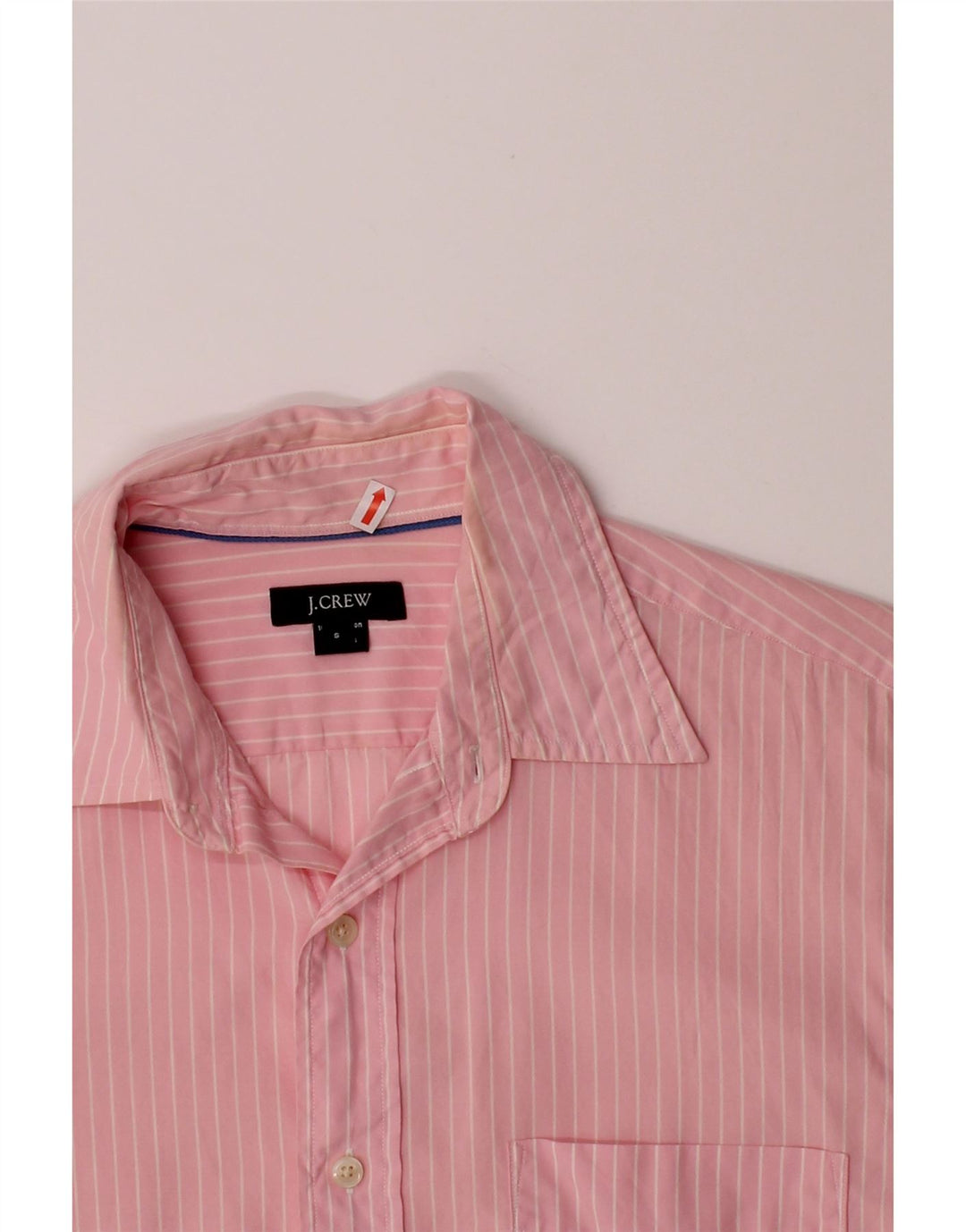 J. CREW Mens Shirt Small Pink Striped Cotton Vintage J. Crew and Second-Hand J. Crew from Messina Hembry 
