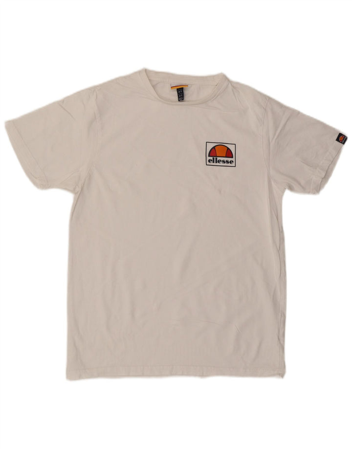 T-shirt męski ELLESSE, mały, biały, bawełniany
