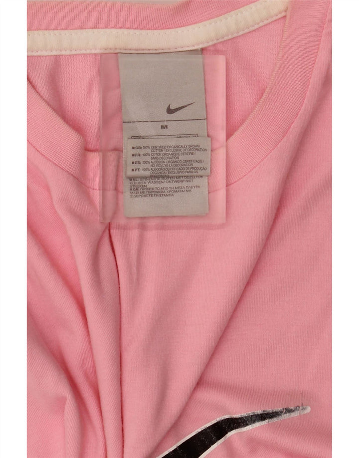 Męski T-shirt z grafiką Nike, średni, różowy, bawełniany