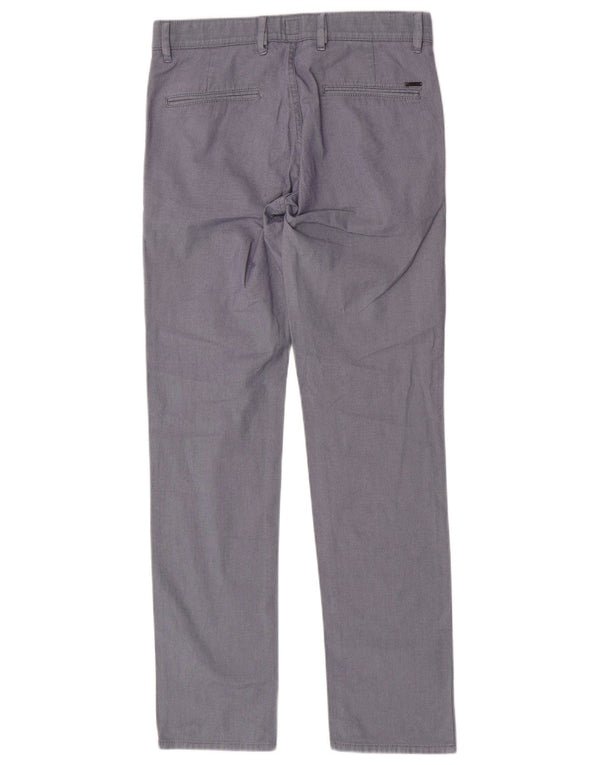Męskie spodnie Chino Slim Fit Hugo Boss W31 L32 Granatowe, bawełniane w cętki