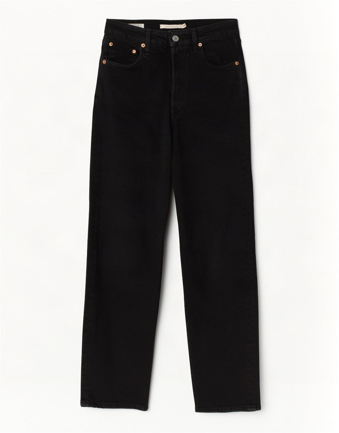 Damskie jeansy Levi's Ribcage Straight W24 L27 Czarna bawełna