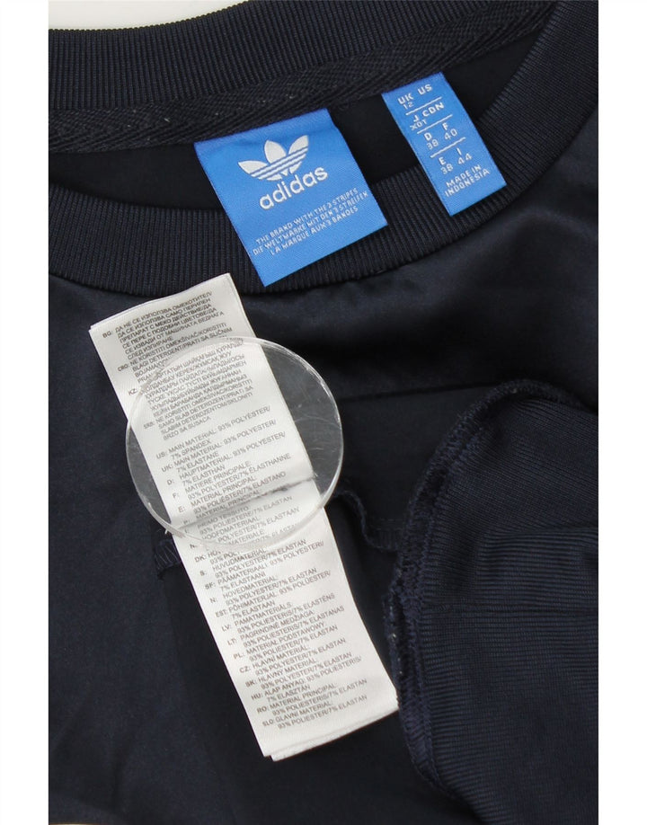 Damska bluza Adidas Graphic Jumper UK 12 Średni granatowy poliester