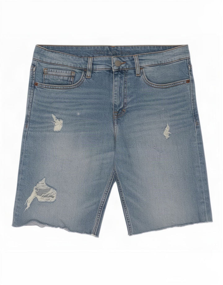 Męskie spodenki jeansowe Calvin Klein w trudnej sytuacji, średnie W31, niebieskie