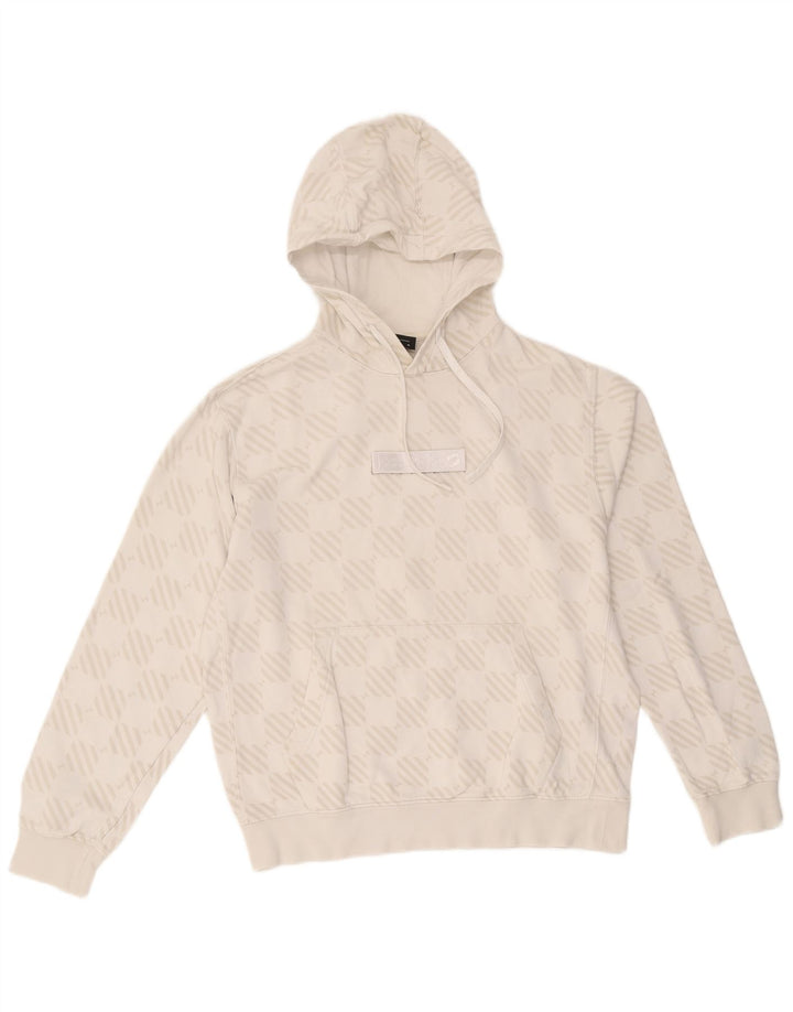 Damski sweter oversize z kapturem Nike UK 14 Średniobiała, geometryczna bawełna