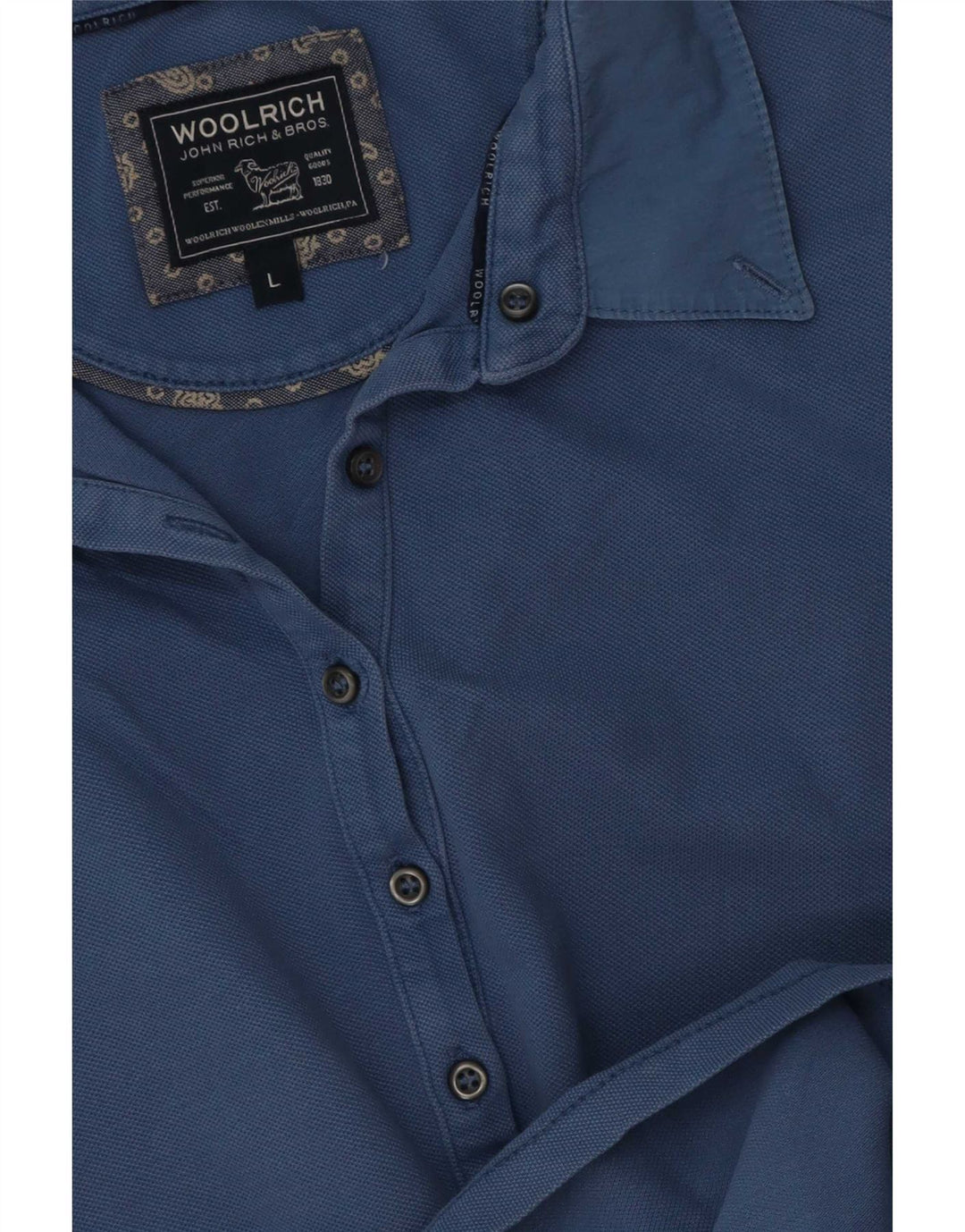 Damska koszulka polo Woolrich UK 16, duża niebieska