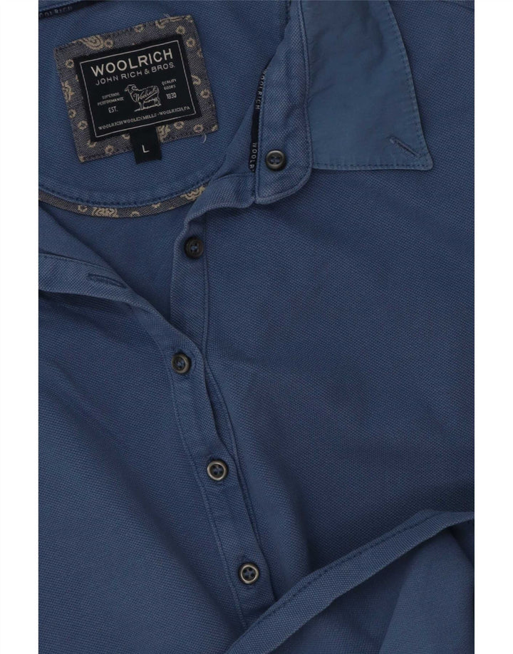 Damska koszulka polo Woolrich UK 16, duża niebieska