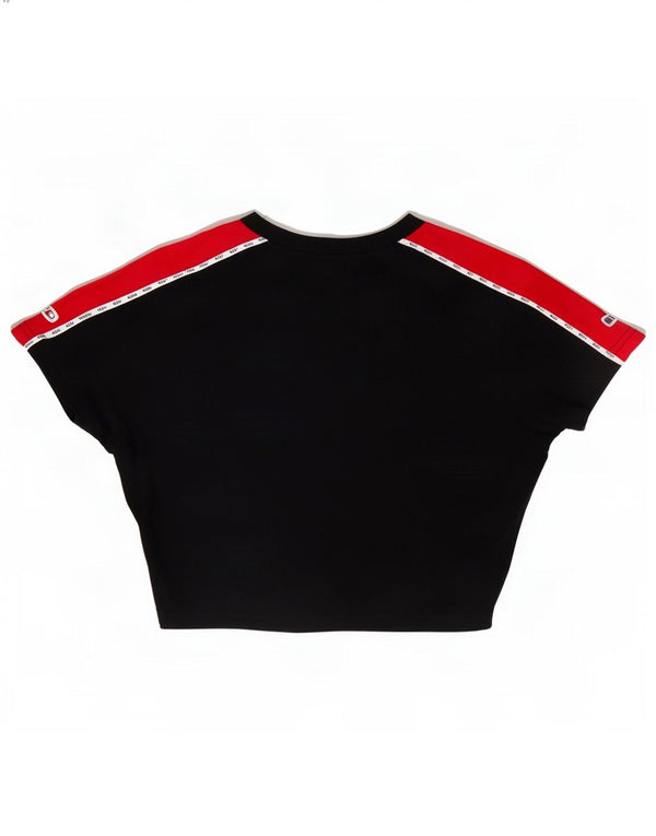 Damska koszulka Ellesse Crop Graphic Top UK 10 Small Black Colorblock