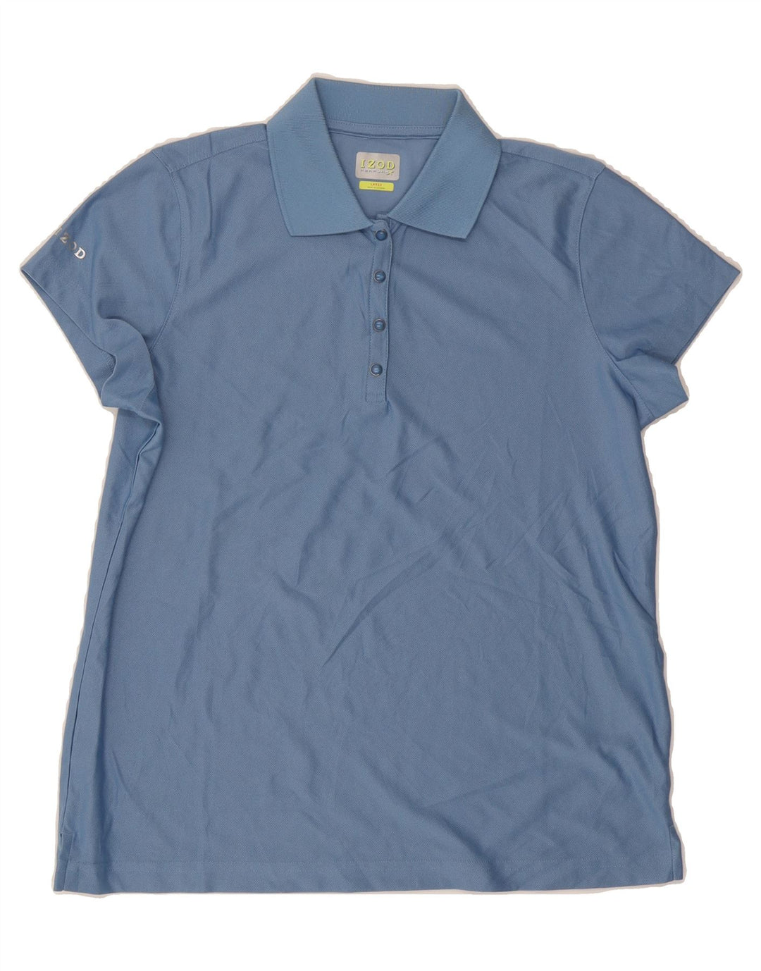 IZOD Womens Polo Shirt UK 16 Large Blue Polyester Vintage Izod and Second-Hand Izod from Messina Hembry 