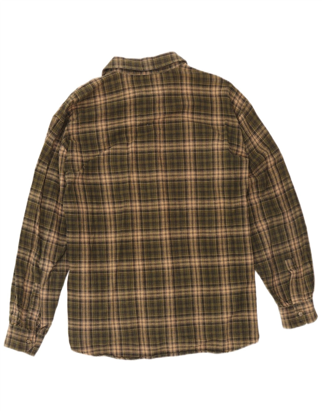 Męska koszula flanelowa XL w kolorze khaki w kratę European Project