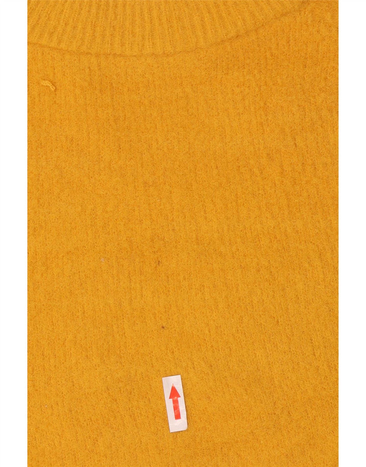 Sweter damski Zara z okrągłym dekoltem UK 14, średni żółty nylon