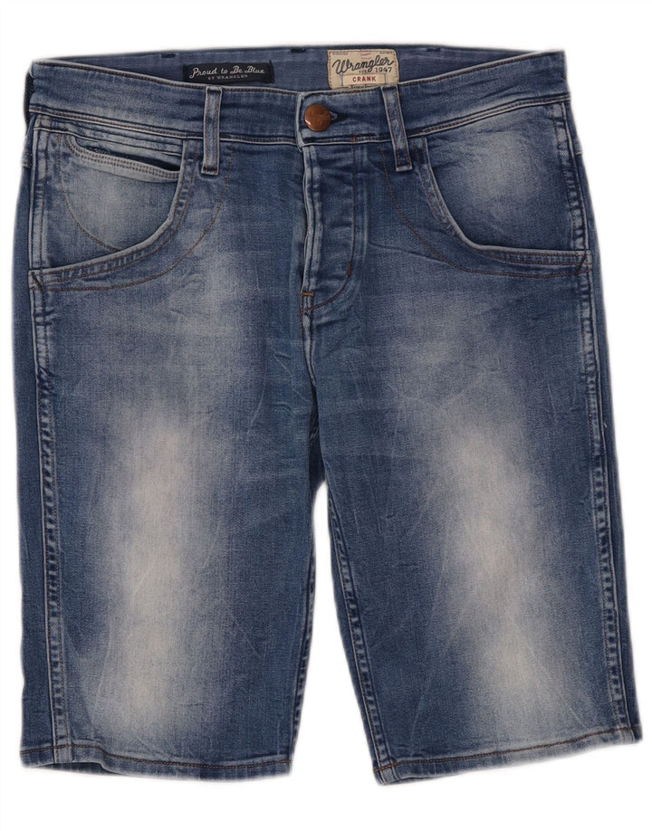 Męskie spodenki jeansowe Wrangler Crank W30 Średnioniebieskie, bawełniane