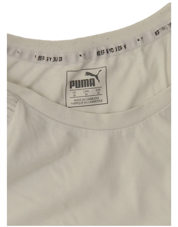 T-shirt męski Puma Top, średni, biały, nakrapiany