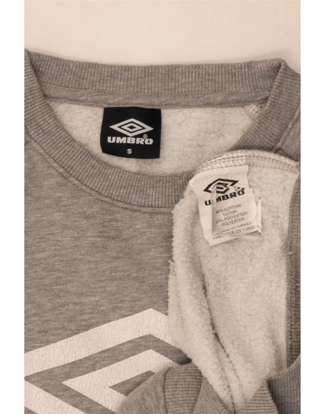 Męska bluza z grafiką Umbro, mała, szara, nakrapiana bawełna