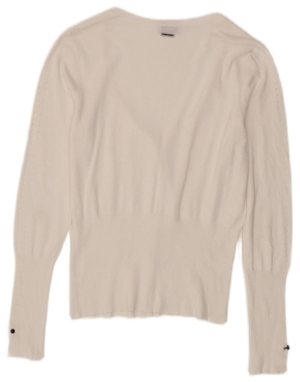 Damski sweter rozpinany Liu Jo UK 10, mały, biały