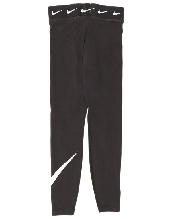 Damskie legginsy Nike Graphic UK 8, małe, czarne, bawełniane