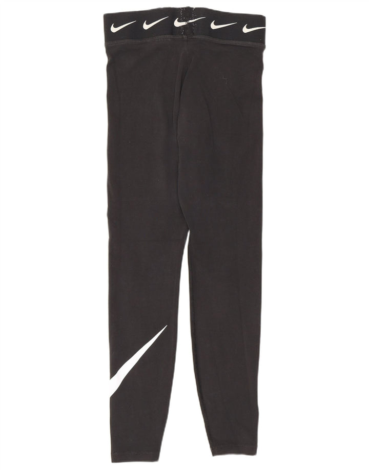 Damskie legginsy Nike Graphic UK 8, małe, czarne, bawełniane