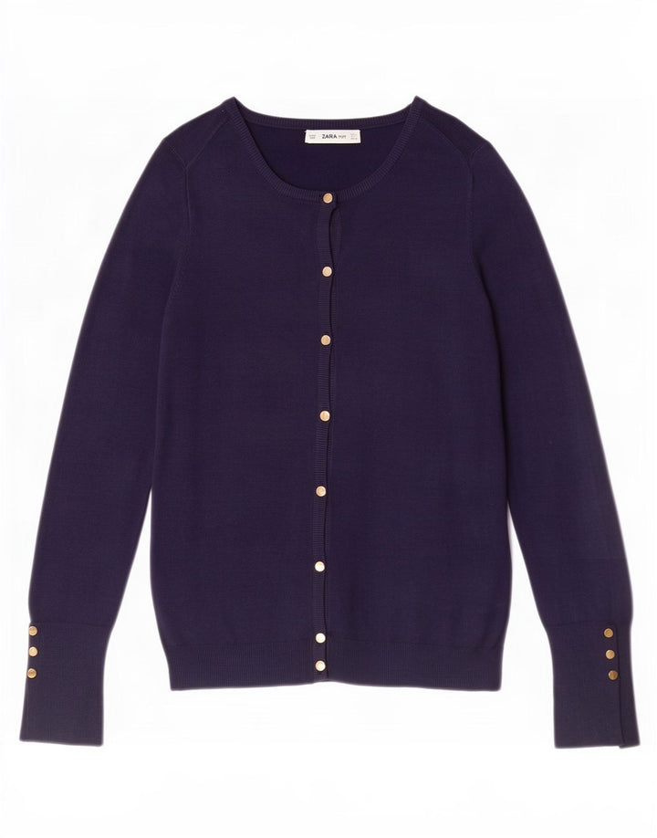 Sweter damski Zara Cardigan UK 14, duży, granatowy