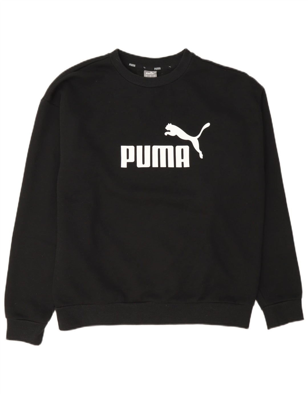 Damska bluza Puma Graphic Jumper UK 14 Średnia czarna bawełna