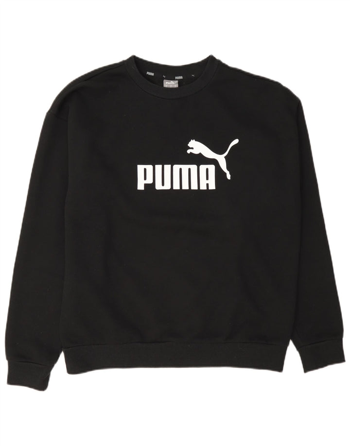 Damska bluza Puma Graphic Jumper UK 14 Średnia czarna bawełna