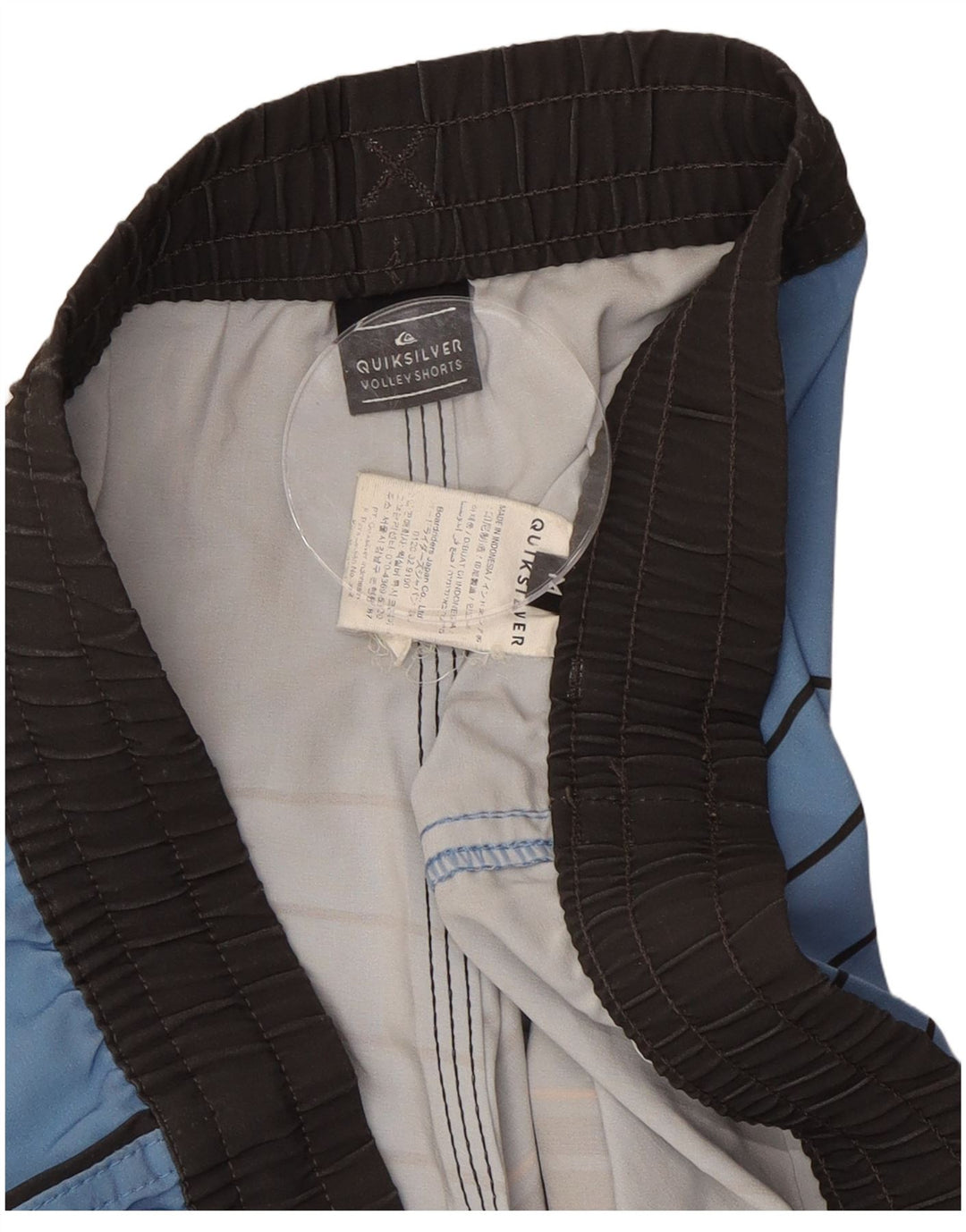 Męskie spodenki kąpielowe Quiksilver w średnie niebieskie paski