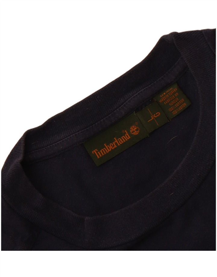 Męska koszulka z grafiką TIMBERLAND, duża, granatowa, bawełniana