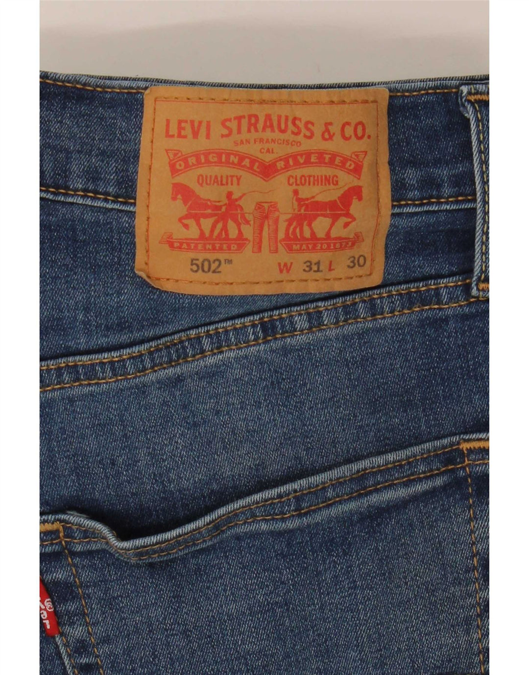 Męskie jeansy Levi's 502 Tapered W31 L30 Niebieskie bawełniane