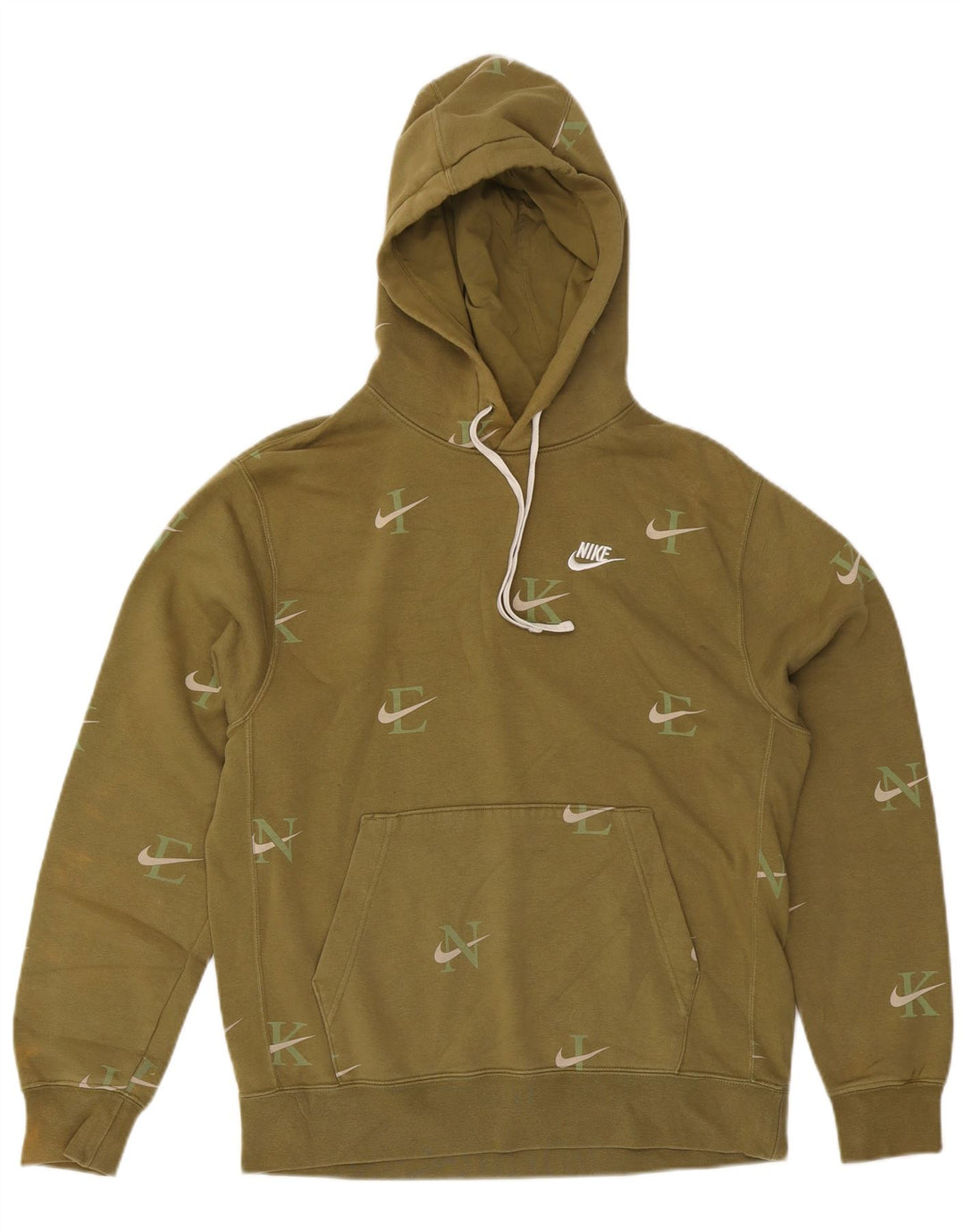 Męska bluza z kapturem Nike z grafiką, średnia, bawełniana khaki
