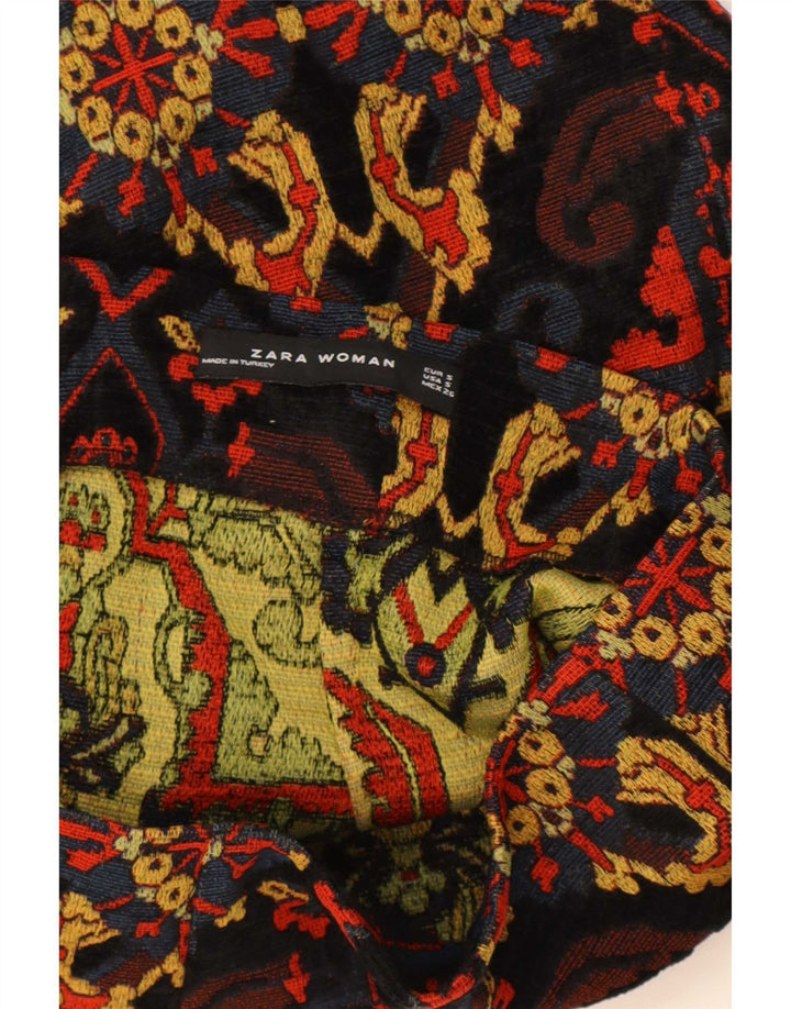 Spódnica mini damska Zara mała W26 wielokolorowy akryl Paisley